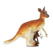 Front Large. Safari - Wild Wildlife Kangaroo with Baby.