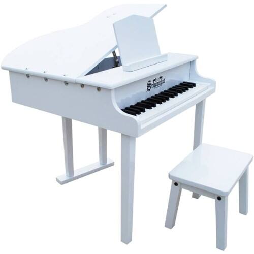 Front Standard. Schoenhut - Concert Grand Piano with Opening Top in White Concert Grand Piano with Opening Top in White.