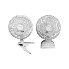 Optimus - 6" Convertible Personal Clip-on/ Table - White - Front Large