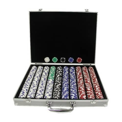 Front Standard. Trademark Global - Trademark Poker 1000 Chips 11.5g Royal Suited Set with Aluminum Case.
