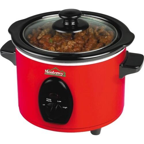 Front Standard. Monterrey - Round Slow Cooker, 3.0 Qt - Red.