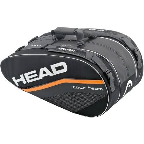 Front Standard. Head - Tour Team Tennis Racquet Carrying Case - Orange.