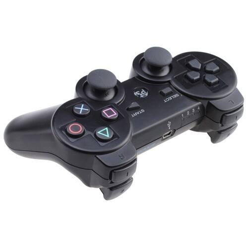 Front Standard. AGPtek - Wireless Bluetooth USB Wired Game Controller for Sony PlayStation PS3 3 - Black.