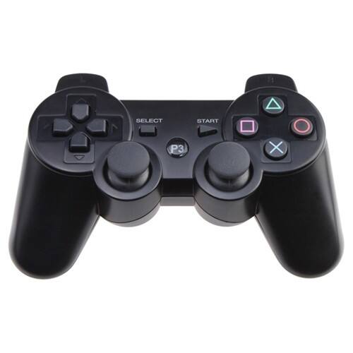 Front Standard. AGPtek - Bluetooth Wireless Sixaxis Game Controller For Sony PlayStation PS3 - Black.