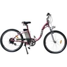 Front Large. eWheels - Electric Deluxe Ladies Beach Cruiser Bike.