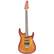 Front Standard. Kona - KESSCSB Quilted Top Double 6 String Cutaway Electric Guitar - Tobacco Sunburst.