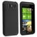 Front Large. eForCity - Silicone Skin Case Compatible With HTC Titan - Black.