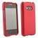 Front Standard. Wireless Xcessories - Rubberized Protective Shield compatible with LG LS696 Optimus Elite, Indy - Red.