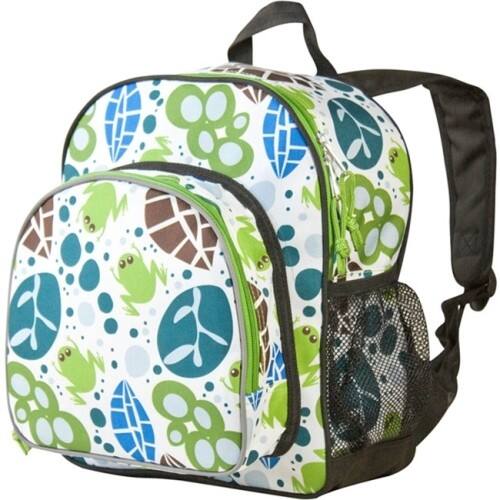 Front Standard. Wildkin - Lily Frogs Pack'n Snack Backpack Lily Frogs Pack'n Snack Backpack - Green.