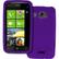 Front Large. Empire - Soft Silicone Case Cover for HTC Titan 4G - Purple.