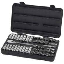 Front Large. GearWrench - 49 Pc. 12 Pt. Socket Set SAE/METRIC.