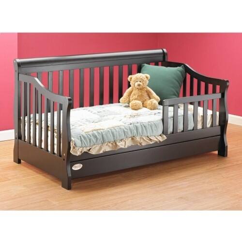 Front Standard. Orbelle - Sophisticated Solid Wood Toddler Bed with Storage Drawer.