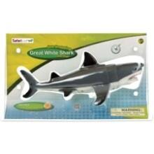 Front Large. Safari - Safariology Jaw Snapping Great Shark - White.