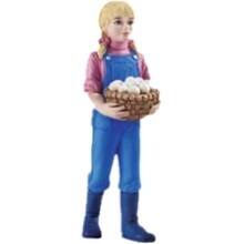 Front Large. Safari - Nicole-Girl with Egg Basket Miniature- Pack of 6.
