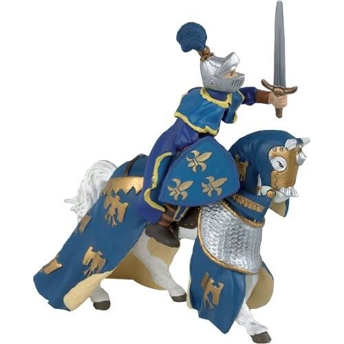 Front Standard. Papo - Papo 39267 Paladin with Feather Blue.