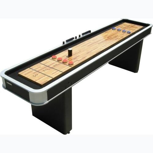 Front Standard. RhinoPlay - Harvard 9 Foot Platinum Shuffleboard.