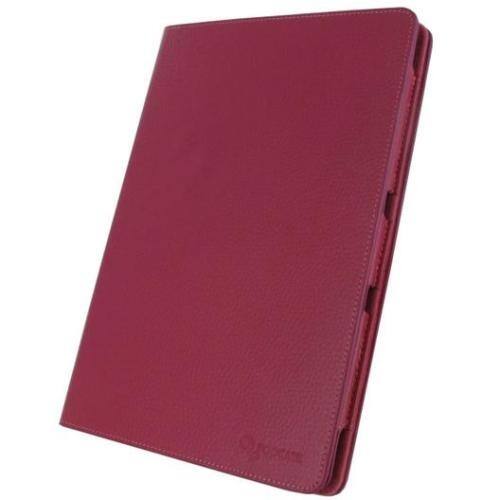 Front Standard. rOOCASE - Dual-View Leather Folio Case Cover for Asus Transformer Pad TF300T - Magenta.