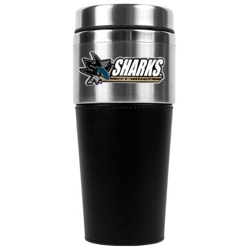 Front Standard. GAP - San Jose Sharks 16oz Travel Tumbler with Sleeve.