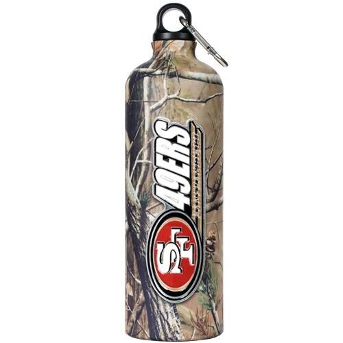Front Standard. GAP - San Francisco 49ers 32oz RealTree Aluminum Water Bottle (Logo & Team Name).