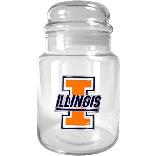 Front Standard. GAP - Illinois Fighting Illini Glass Candy Jar (Primary Logo).