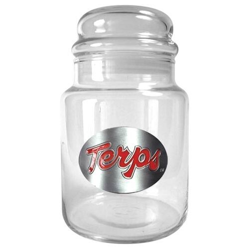 Front Standard. GAP - Maryland Terrapins Glass Candy Jar (Primary Logo).
