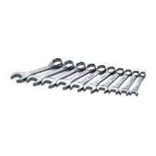Front Large. SK Hand Tools - 10 Piece SuperKrome Metric Short Combination Wrench Set.