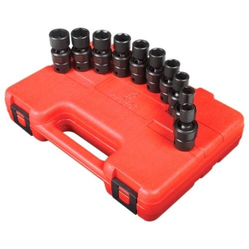 Front Standard. Sunex Tools - 3/8" Dr. 10 Pc. Metric Universal Impact Socket Set.