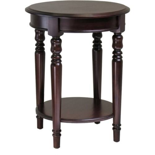 Best Buy Winsome Whitman Round End Table in Cappuccino Whitman Round