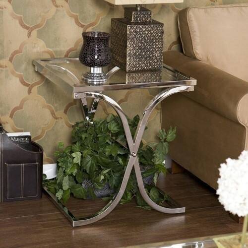 Front Standard. Wildon Home - Logan End Table in Chrome Logan End Table in Chrome.