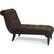 Front Standard. Office Star - Avenue Six Curves Tufted Chaise Lounge - Chocolate.