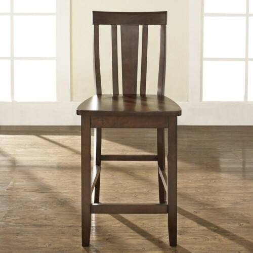 Front Standard. Crosley Furniture - 24-in. Shield Back Counter Stool.