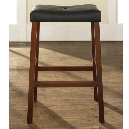 Front Standard. Crosley Furniture - 29-in. Upholstered Saddle Seat Bar Stool.