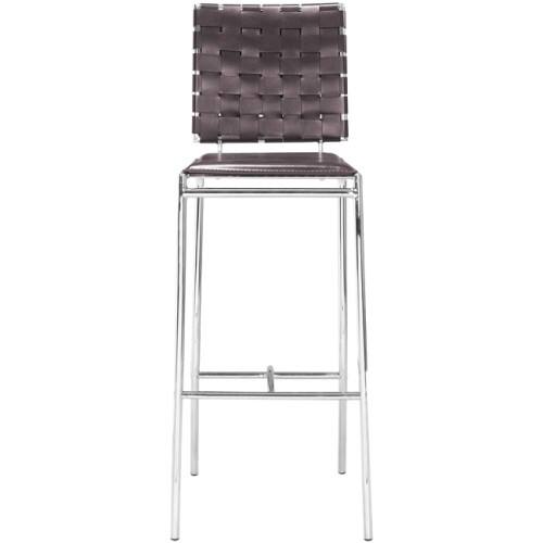 Front Standard. Zuo - Criss Cross Bar Stool - Set of 2.