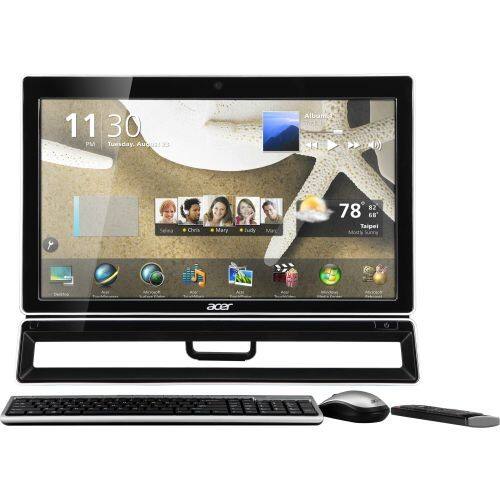 Front Standard. Acer - 23" Touchscreen Aspire All-in-One Computer - 6 GB Memory - 1 TB Hard Drive.