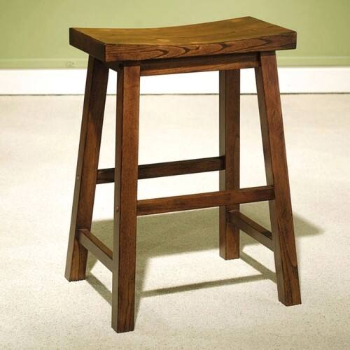 Front Standard. Powell - 24-Inch Honey Brown Counter Stool.