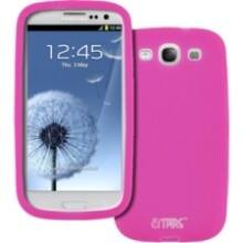 Front Large. Empire - Soft Silicone Case Cover for Samsung Galaxy S III / S3 - Hot Pink.