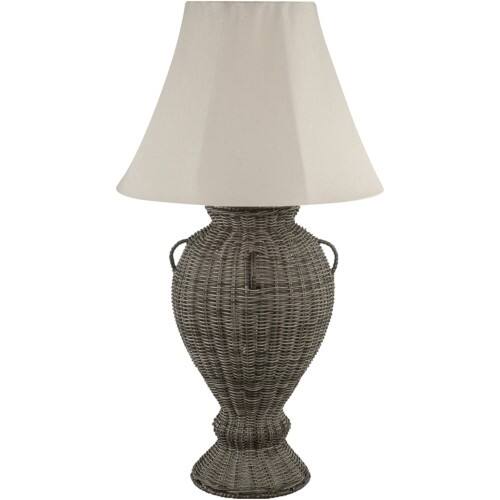 Front Standard. Royce Lighting - Royce RLT1000-50 Rattan Outdoor Table Lamp - Dark Tan.