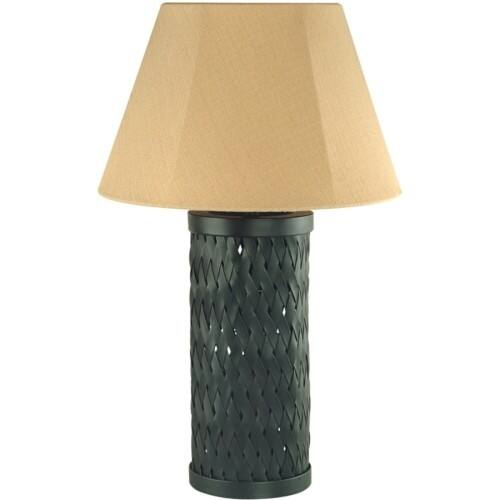 Front Standard. Royce Lighting - Royce RLT022-68 Thayer Outdoor Table Lamp - Black Rattan.