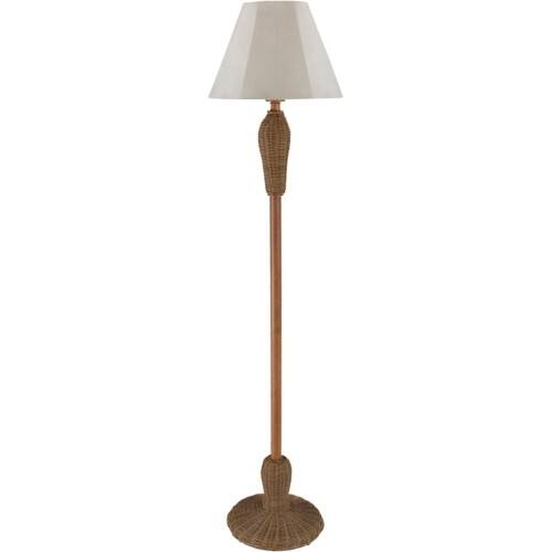 Front Standard. Royce Lighting - Royce RLFL1000-47 Rattan Outdoor Floor Lamp - Light Tan.