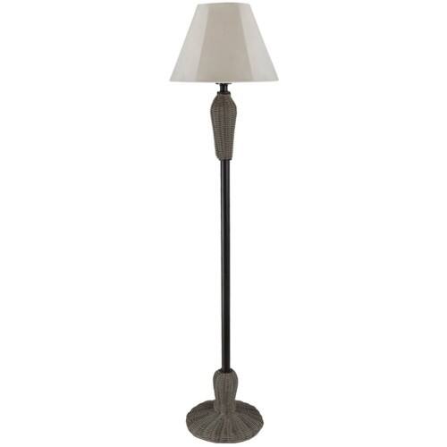 Front Standard. Royce Lighting - Royce RLFL1000-50 Rattan Outdoor Floor Lamp - Dark Tan.