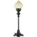 Front Standard. Royce Lighting - Royce Marrakech Outdoor Table Lamp with Green Glass.
