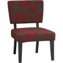 Front Large. Linon Home Decor - Taylor Accent Chair - Red Floral.