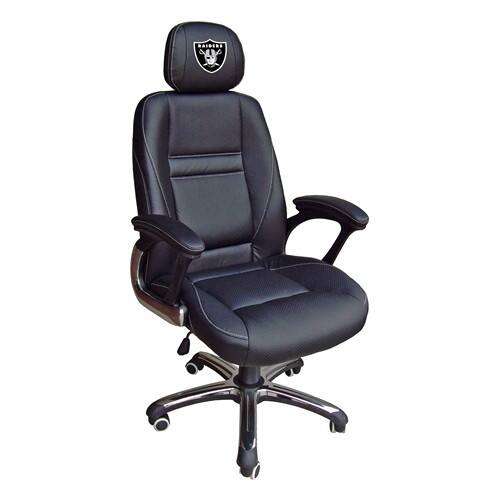 Front Standard. Wild Sales - Oakland Raiders Head Coach Office Chair.