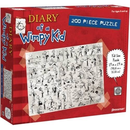 Front Standard. Pressman - Diary of a Wimpy Kid 200 Piece Puzzle Assortment.
