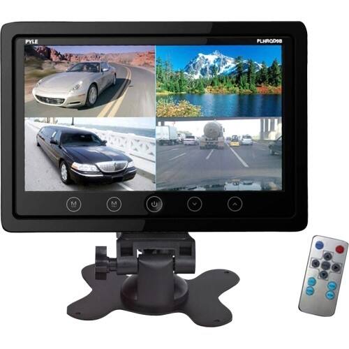 Front Standard. Pyle - 9" Active Matrix TFT LCD Car Display - Black.