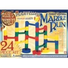 Front Large. House of Marbles - Plastic Marble Run - 24 Piece Kit.