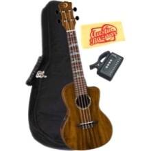 Front Large. Luna Guitar - Bundle High Tide Koa Concert Ukulele.
