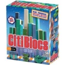 Front Large. Citiblocs - 50PC Cool Colors Building Set - Assorted.