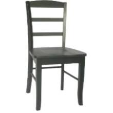 Front Large. Whitewood - International Concepts Ladder Back Dinning Chair.