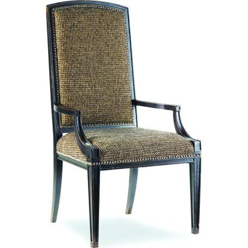 Front Standard. Hooker - Mirage Arm Chair - Ebony.